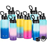Newdora Botella de Agua Deportiva de Acero Inoxidable sin BPA Reutilizable a Prueba de Fugas Aislamiento al Vacío de…